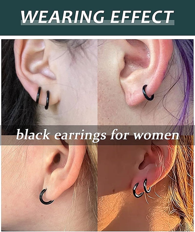 AMASIS Hypoallergenic Surgical Steel Earrings Sets for Sensitive Ears Lightweight Small Huggie Hoop Earrings 20G Stainless Steel Opal Ball Pearl CZ Flat Back Earrings for Women Men Trendy Cartilage Earrings Hoop Stud - Image 3